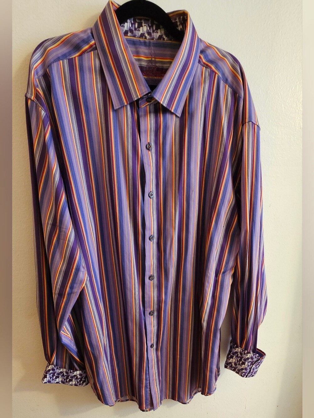 Robert Graham - Men's Purple Multi-Stripe Dress Shirt